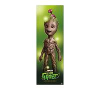 Grupo Erik Póster puerta Marvel Yo soy Groot - Poster Marvel Groot : Lamina decorativa (158x53cm) a todo color | Posters para pared ideal decoración habitación Marvel