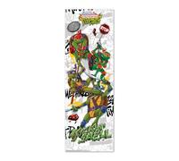Grupo Erik Póster puerta Tortugas Ninja - Lamina decorativa (158x53cm) a todo color | Posters para pared ideal decoración habitación