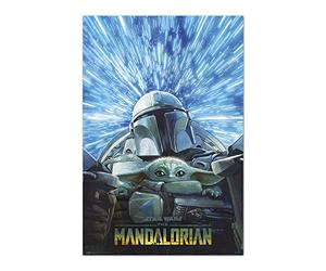 Grupo Erik Póster Star Wars The Mandalorian, Hyperspace - Lamina Decorativa - Decoración Habitación - Producto con Licencia Oficial