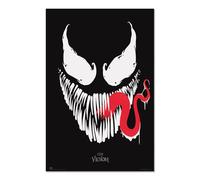 Grupo Erik Poster Venom Cara Negra - Laminas decorativas 61x91,5cm a todo color | Posters para pared ideal decoración habitación