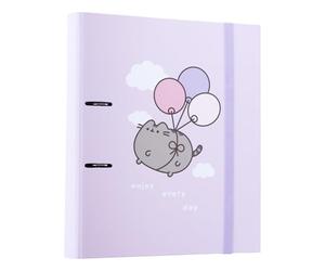 Grupo Erik Pusheen Carpeta Anillas A4 - Archivador 2 Anillas Kawaii | Archivadores Escolares para Niños y Niñas, Material escolar, Tapa Dura con Banda elástica, Merchandising Oficial