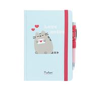 Grupo Erik Pusheen Cuaderno A5 lineas con Boligrafo Kawaii | Merchandising Oficial: Diario personal con Boligrafo Proyector, Regalo mujer, Tapa dura y Marcapáginas, 192 págs