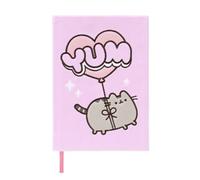 Grupo Erik Pusheen Cuaderno A5 lineas Kawaii | Merchandising Oficial: Journaling notebook, Diario personal niña, Marcapáginas, Pegatinas, Cubiertas rígidas felpa, 192 págs