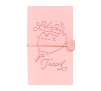 Grupo Erik Pusheen Cuaderno de viaje | Diario de viaje Recargable, Travel Journal de Cuero sintético, Regalo Mujer, 2 cuadernos en el interior (19,6x12 cm)