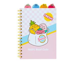 Grupo Erik Pusheen Libreta A5 niña Kawaii | Libreta con separadores, Cuaderno A5 punteado para apuntes, Material escolar y papeleria, Con Anillas, Tapa blanda, 160 págs