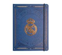 Grupo Erik Real Madrid Cuaderno A5 punteado - Real Madrid regalos | Merchandising Oficial: Diario Real Madrid, Cubiertas de PU, Cosas del Real Madrid para niños regalo, 208 págs