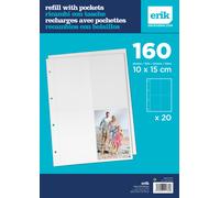 Grupo erik recambio album foto de 40 páginas de 4 bolsillos 10x15cm
