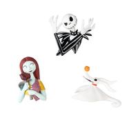 Grupo Erik Set 3 Imanes Pesadilla Antes de Navidad - Jack, Sally y Zero | Imanes Nevera Decorativos y Coleccionables, Merchandising Oficial Disney