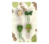 Grupo Erik Set Clips con topper Marvel Groot - Marcador de libros Marvel, 4 marcapáginas Marvel diferentes - Material escolar y papelería Marvel, licencia oficial, SCT001