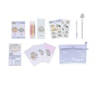 Grupo Erik Set de papelería Pusheen - Estuche con material papeleria Kawaii - Pack papelería/Kit material escolar - Set papelería niña - Estuche escolar niña