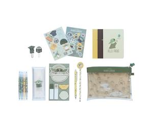 Grupo Erik Set de papelería Stars Wars Grogu - Estuche con Material papeleria - Pack papelería/Kit Material Escolar - Set papelería Star Wars - Estuche Star Wars