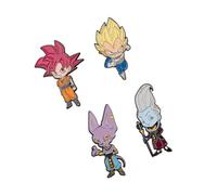 Grupo Erik Set Pins Dragon Ball Manga - 4 Figuras Dragon Ball Super, Broches Ropa : Pins para Mochila o Pin para Ropa | Merchandising Dragon Ball - Accesorio camiseta o pines para Mochila Dragon Ball