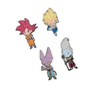 Grupo Erik Set Pins Dragon Ball Manga - 4 Figuras Dragon Ball Super, Broches Ropa : Pins para Mochila o Pin para Ropa | Merchandising Dragon Ball - Accesorio camiseta o pines para Mochila Dragon Ball