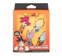 Grupo Erik Set Pins Dragon Ball Manga - 4 Figuras Dragon Ball Super, Broches Ropa : Pins para Mochila o Pin para Ropa | Merchandising Dragon Ball - Accesorio camiseta o pines para Mochila Dragon Ball
