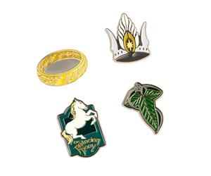 Grupo Erik Set Pins Fantasía y Cine - 4 Figuras, Broches | Broches para mochila, chaqueta o ropa, 4 diseños esmaltados, packaging exhibición, Merchandising Oficial