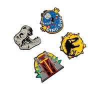 Grupo erik set pins jurassic park - 4 figuras jurassic park, broches