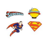 Grupo erik set pins superman - 4 figuras superman, broches