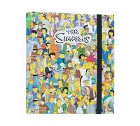 Grupo Erik Simpsons Archivador 4 anillas - Carpeta anillas A4 | Archivadores Escolares para Niños y Niñas, Material escolar, Tapa Dura con Banda elástica, Merchandising Oficial