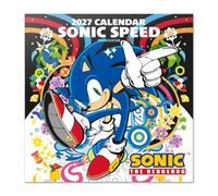 Grupo Erik Sonic Calendario 2027 Pared - Almanaque 2027 30x30cm | Planificador Mensual, 12 Ilustraciones, Póster Incluido, Sobre Protector, Sonic regalos