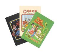 Grupo Erik Steven Rhodes Libretas A5 - Pack de Cuadernos A5 | 3 formatos distintos: punteado + hojas blancas + lineas, Merchansising Oficial, Con Tapas blandas, 64 págs cada bloc de notas