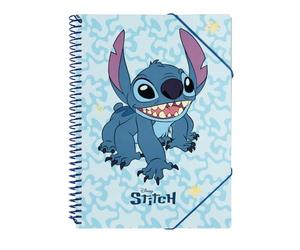 Grupo Erik Stitch Carpeta Fundas Plastico A4 Disney | Carpeta Clasificadora, 30 Fundas, Con Espiral, Plastico A4 Transparente Resistente, Carpetas escolares para Niños y Niñas