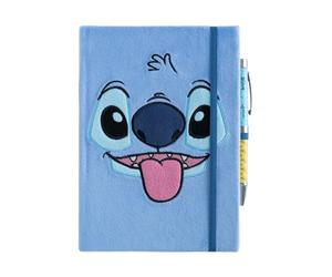 Grupo Erik Stitch Cuaderno A5 punteado con Boligrafo - Stitch regalos | DISNEY: Journaling notebook A5, Diario personal niña, Cosas de Stitch, Tapa dura de Felpa con Marcapáginas, 180 págs