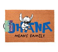 Grupo Erik Stitch Felpudo Entrada casa Fibra de Coco Ohana Disney | Stitch regalos: Alfombra exterior Impermeable, Felpudos originales Antideslizantes, Merchandising Oficial (40x60cm)