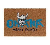 Grupo Erik Felpudo Disney Stitch Ohana - Felpudo entrada casa originales 40 x 60 cm - Alfombra entrada casa exterior antideslizante - Fabricado en fibra de coco - Productos con licencia oficial