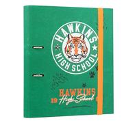 Grupo Erik Stranger Things Carpeta Anillas A4 - Archivador 2 Anillas | Archivadores Escolares para Niños y Niñas, Material escolar, Tapa Dura con Banda elástica, Merchandising Oficial