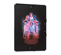 Grupo Erik Stranger Things Carpeta Escolar A4 | Carpeta Solapas para Niños y Niñas, Material escolar, Tapa Dura con Gomas, Merchandising Oficial