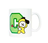 Grupo Erik Taza BT21 - Taza desayuno Chimmy/Producto con licencia oficial | Cerámica 330 ml (9,5x8 cm), apta para lavavajillas, regalo ideal fans del K-pop, se envía en caja protectora