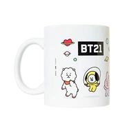 Grupo Erik Taza BT21 - Taza desayuno/Producto con licencia oficial | Cerámica 330 ml (9,5x8 cm), apta para lavavajillas, regalo ideal fans del K-pop, se envía en caja protectora
