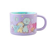 Grupo Erik Taza BT21The Journey - Taza café cerámica 380 ml Para desayuno : Regalo Kawaii niña | Apta para Lavavajillas y Microondas : Bt21 Merchandising Oficial
