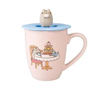 Grupo Erik Taza de Café Pusheen - Taza con Tapa de Silicona en Ceramica