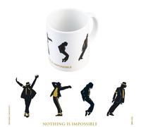 Grupo Erik Taza Michael Jackson - Merchandising Michael Jackson : Taza café para desayuno, Nothing is Impossible De Cerámica 350 ml │ Apta para Lavavajillas y Microondas, Regalo cumpleaños