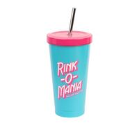 Grupo Erik Termo Stranger Things Merchandising - Termo para Café; Vaso con tapa y pajita 550ml de Acero,Coffe Cup to Go | Taza Termica Cafe para Llevar Frio o Caliente con Cepillo Limpieza