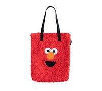 Grupo Erik Bolso tela Elmo - Tote bag tela Barrio Sesamo con asas cómodas - Bolso shopper 40x35 cm/Bolsas reutilizables - Bolsa compra plegable - Material escolar