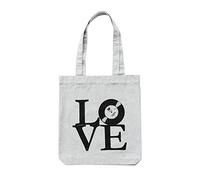 Grupo Erik Tote bag Love Music - Bolsa tela mujer u hombre para Universidad o Compra │ De Algodón con asas cómodas (37x39 cm)