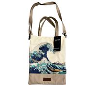Erik Bolso tela Hokusai Ola Kanagawa – Shopper 42x34cm, asas cómodas, plegable, reutilizable