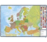 Grupo Erik TSEH294 - Submano para oficina escolar, mapa de Europa, versión española, submano para niños, protector de escritorio infantil, 34 x 49 cm