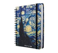 Grupo Erik Van Gogh Agenda 2027 Semana Vista A5 | Agenda anual 2027, Agenda Semanal, Wire-o, Tapa Dura, 2 Marcapáginas, Pegatinas, Bolsillo, A5 14,8 x 21 cm, 12 Meses