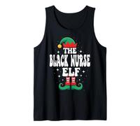 Grupo Familiar Divertido de Navidad a Juego de The Black Nurse Elf Camiseta sin Mangas
