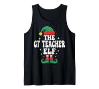 Grupo Familiar Divertido de Navidad a Juego de The GT Teacher Elf Camiseta sin Mangas