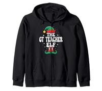 Grupo Familiar Divertido de Navidad a Juego de The GT Teacher Elf Sudadera con Capucha