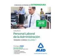 Grupo II Personal Laboral De La Administración De La Comunidad Autónoma De Extremadura. Temario Común Volumen 1
