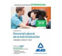 Grupo IV Personal Laboral De La Administración De La Comunidad Autónoma De Extremadura. Temario Común Y Test
