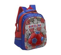 Grupo Moya MOCHILA 3D BARCELONA BALÓN DE FÚTBOL 35x30x15cm 2 Compartimentos y 2 bolsillos malla lateral
