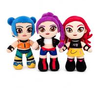 Grupo Moya -Pack de 3 Peluches K-Pop Music 20 cm, Muñecas de Tela Suave, Muñeco Decorativo de Poliéster, Regalo para Fans de la Música Coreana, Peluche Coleccionable (Rosa,Lila y Azul)