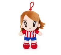 Grupo Moya - Peluche Atlético de Madrid 12 cm Jugadora - Muñeca Atleti con Cordón para Colgar | Peluche Atletico, Regalo Colchonero, Merchandising Atlético de Madrid