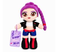 Grupo Moya - Peluche K-Pop Music 36 cm, Muñeca de Tela Suave, Muñeco Decorativo de Poliéster, Regalo para Fans de la Música Coreana, Peluche Coleccionable (Lila)